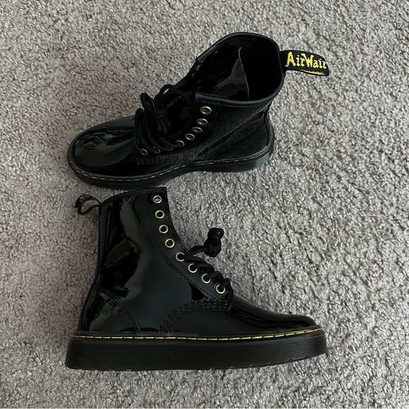 Dr. Martens Shoes Womens Size 5 Zavala Black Patent Leather Boots - Picture 7 of 10